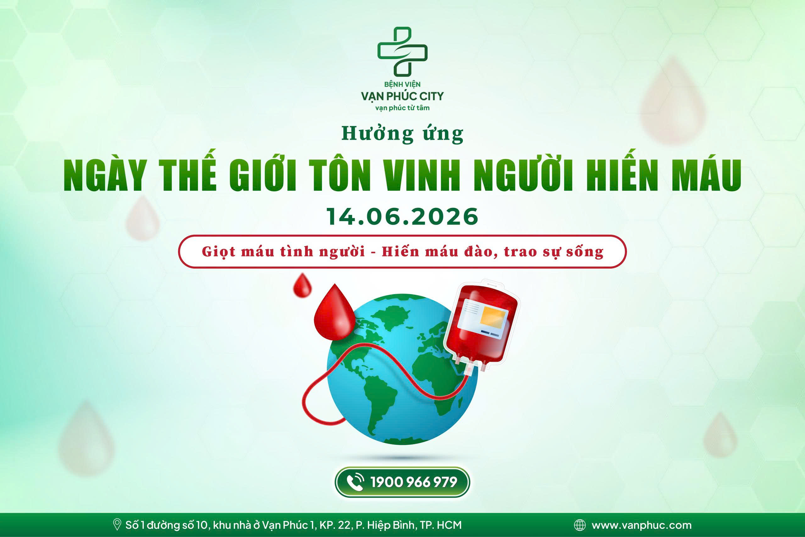 BỆNH VIỆN VẠN PHÚC CITY HƯỞNG ỨNG NGÀY THẾ GIỚI TÔN VINH NGƯỜI HIẾN MÁU